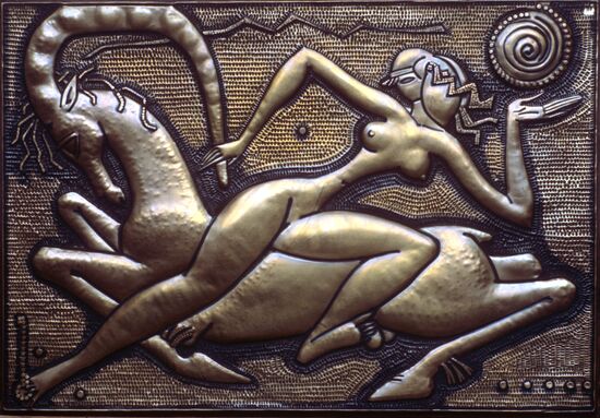 Repoussé work