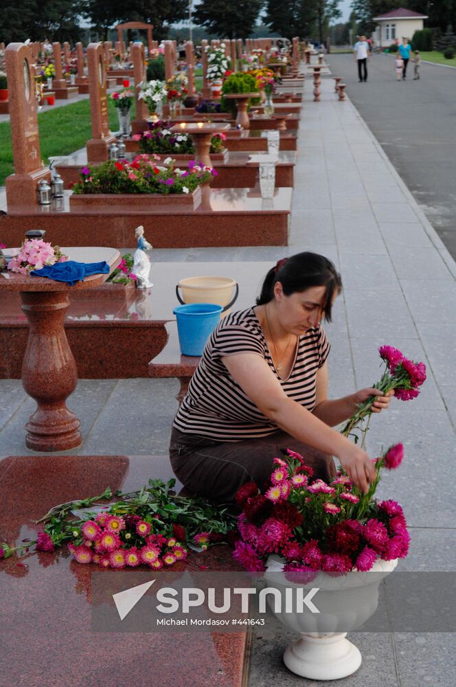 Memorial cemetery in Beslan