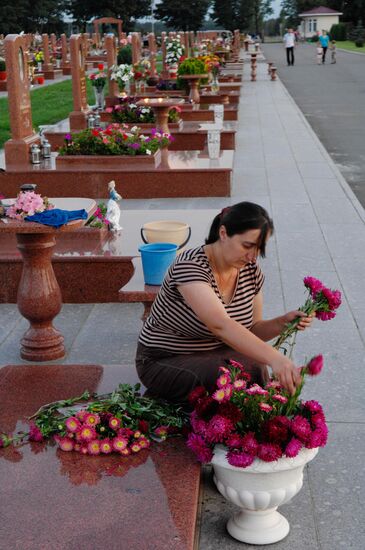 Memorial cemetery in Beslan