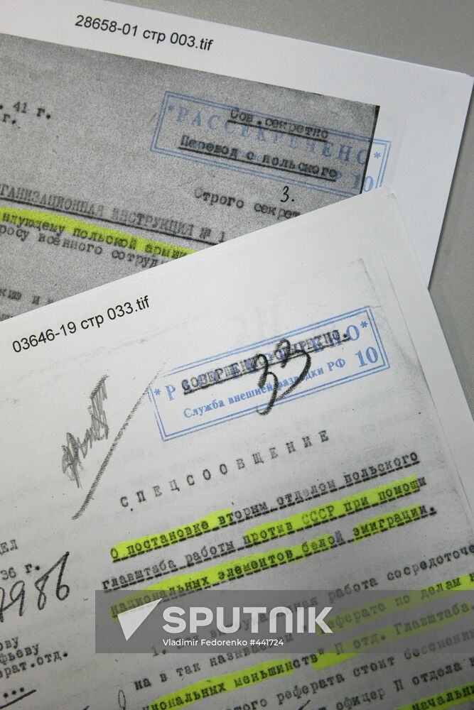 Declassified documents from Russian Foreign Intelligence Service