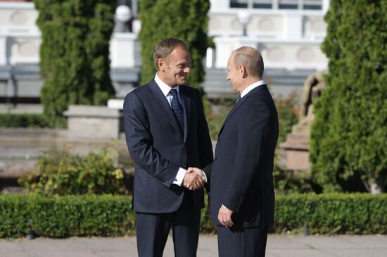 Vladimir Putin paying a working visit to Poland