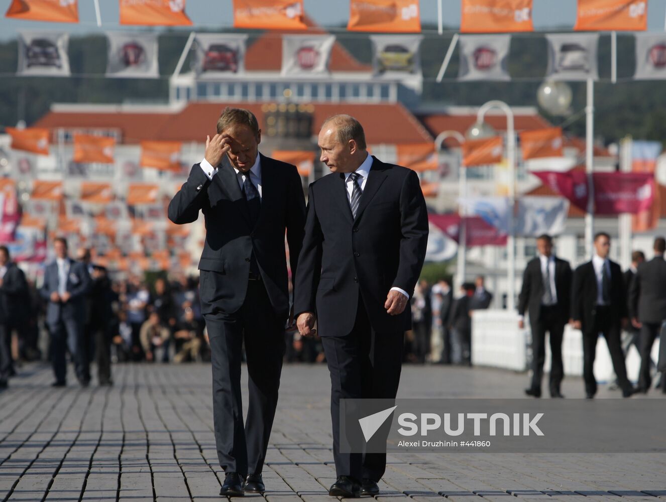 Vladimir Putin paying a working visit to Poland