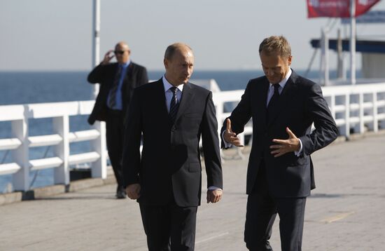 Vladimir Putin paying a working visit to Poland