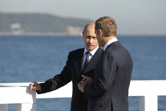 Vladimir Putin paying a working visit to Poland