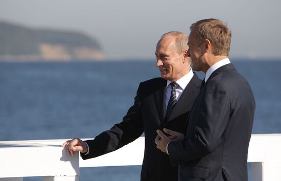 Vladimir Putin paying a working visit to Poland