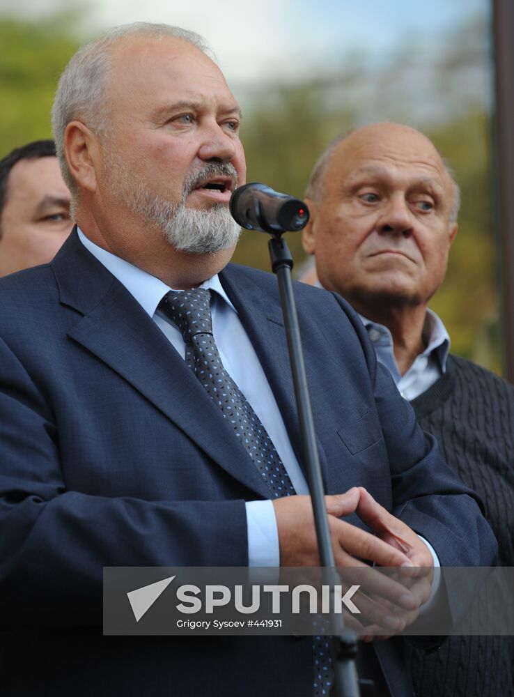 Rector of VGIK Vladimir Malyshev, film director Vladimir Menshov