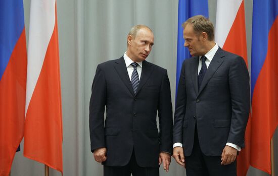 Vladimir Putin on a working visit to Poland