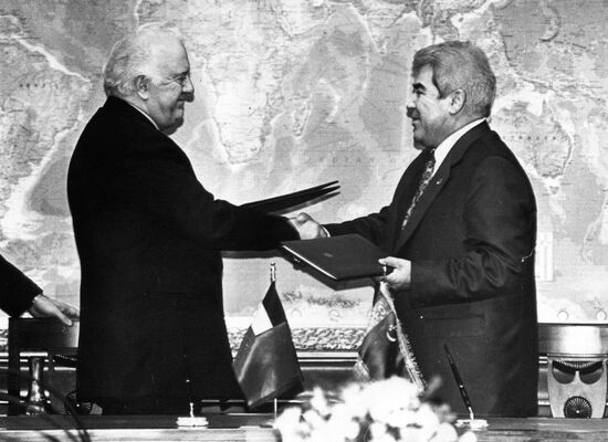 Eduard Shevardnadze and Saparmurat Niyazov