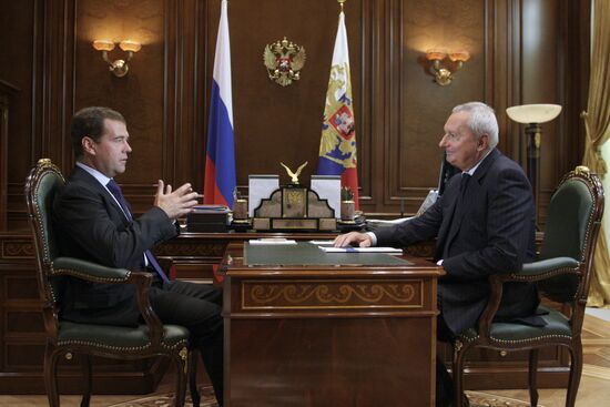 Dmitry Medvedev meeting with Vitaly Ignatenko