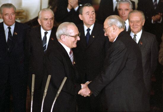 Yury Andropov and Erich Honecker