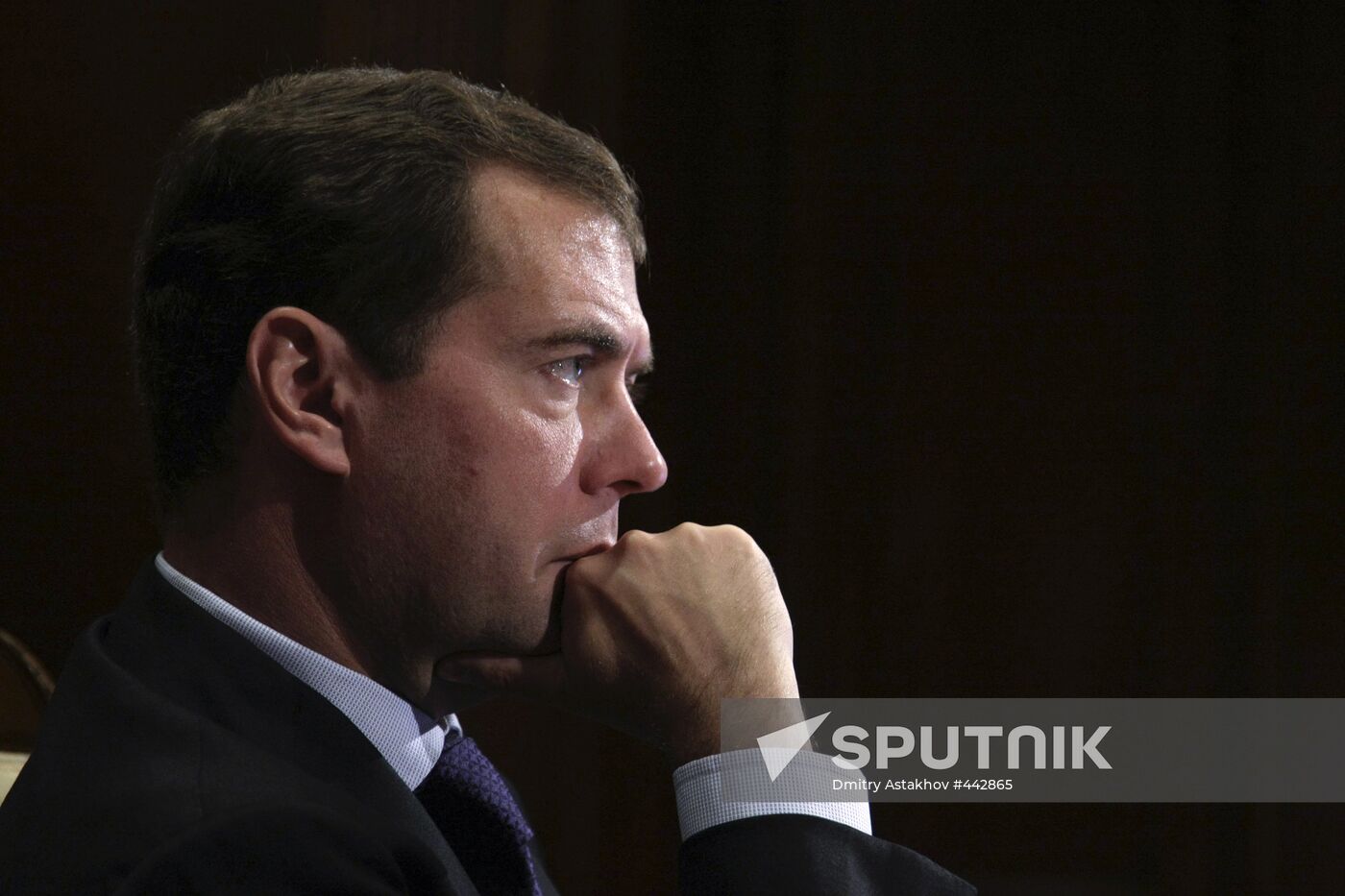 Dmitry Medvedev holds a video conference
