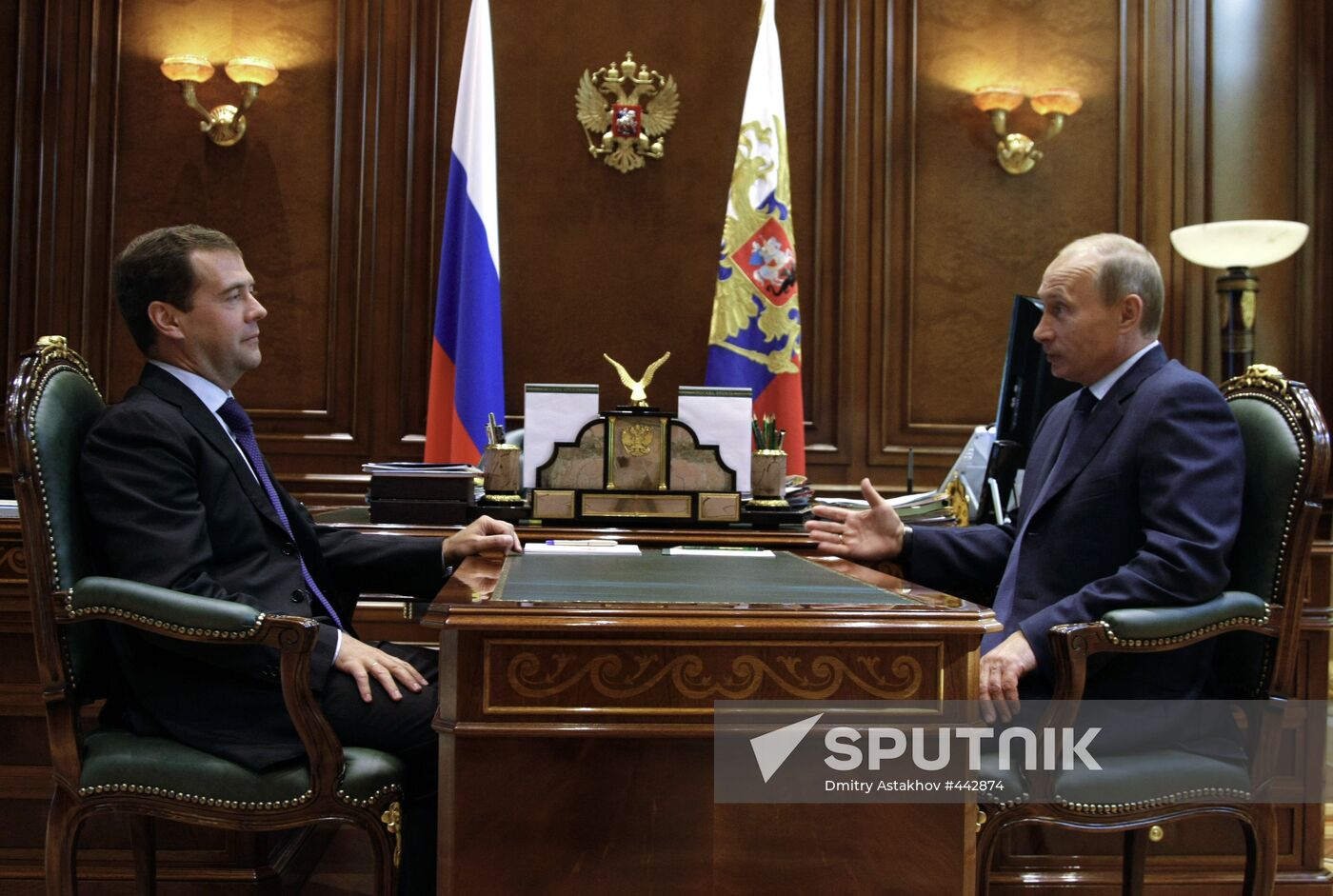 Dmitry Medvedev meeting with Vladimir Putin