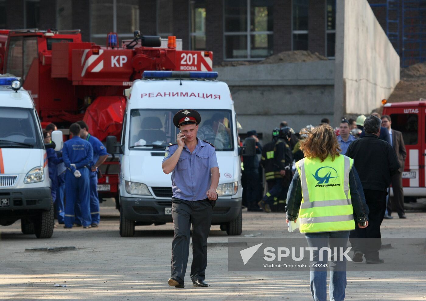 Underground parking collapses in Moscow