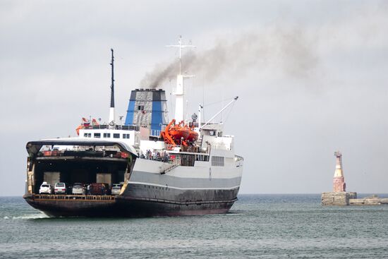 Freight ferry connecting Sakhalin with Khabarovsk Territory