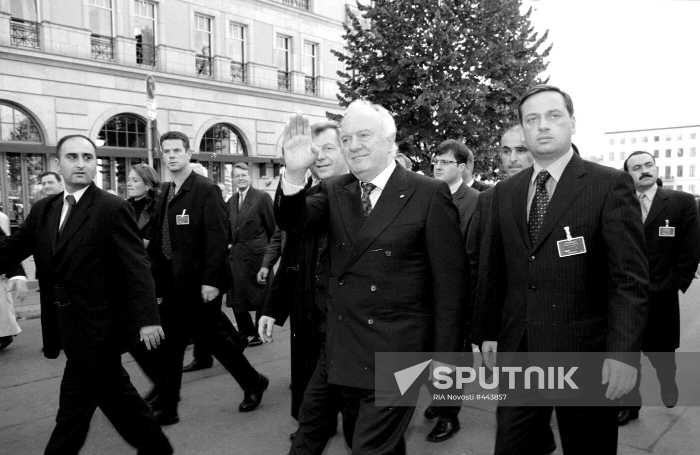 Georgian President Eduard Shevardnadze visits Germany