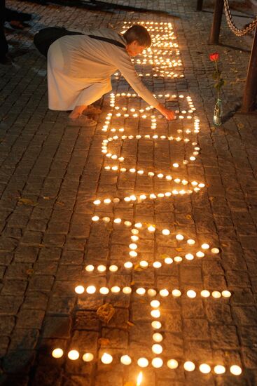 Memorial vigil for Beslan victims in Moscow