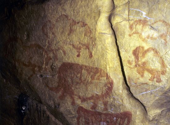 Rock painting in Kapova cave