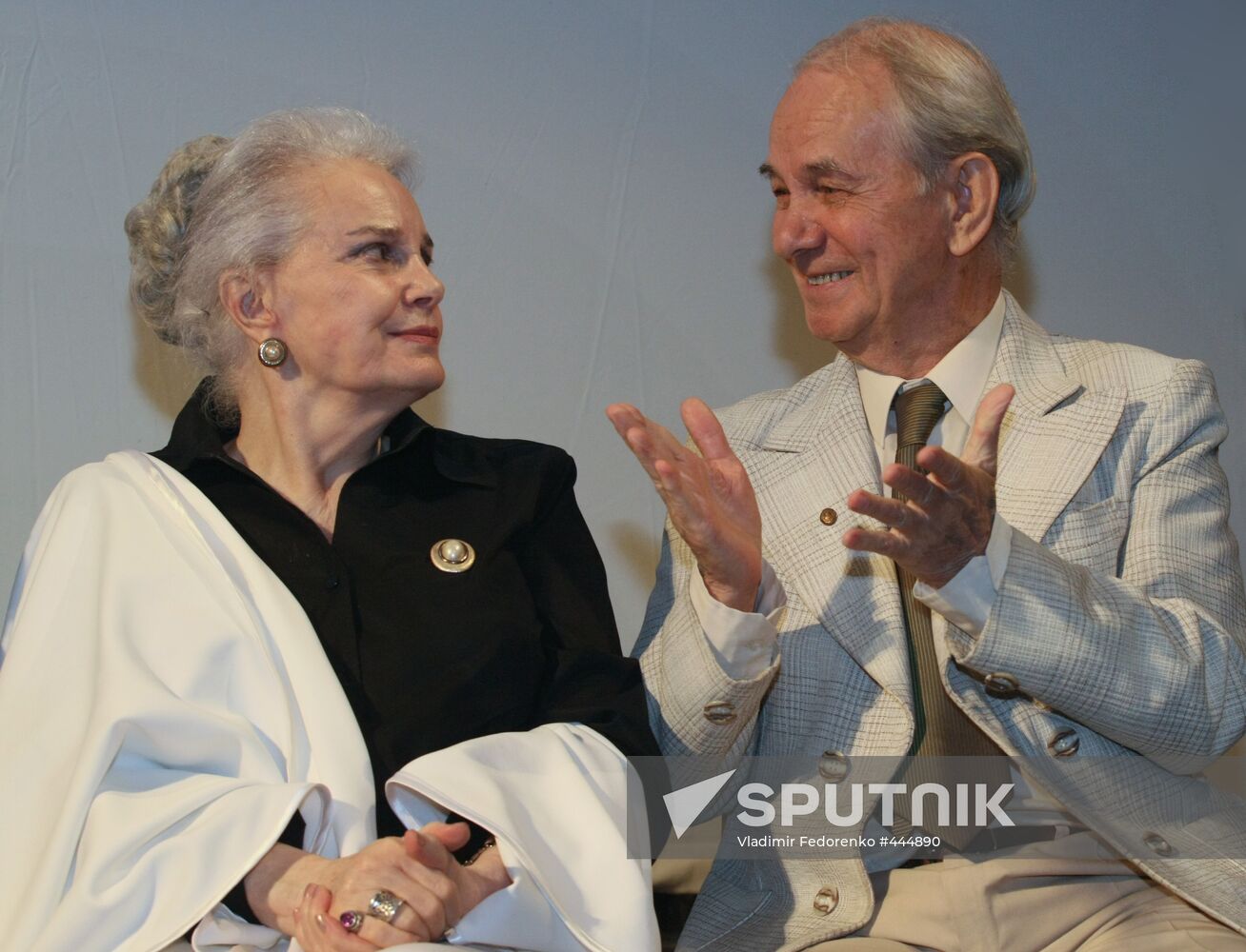 Actors Yelena Bystritskaya and Yury Kayurov