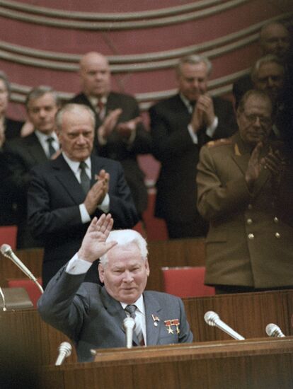 K. Chernenko at the tribune
