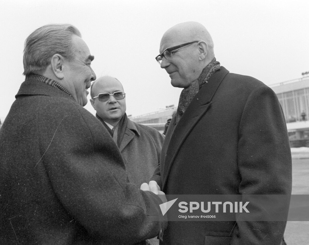 Leonid Brezhnev and Urho Kekkonen