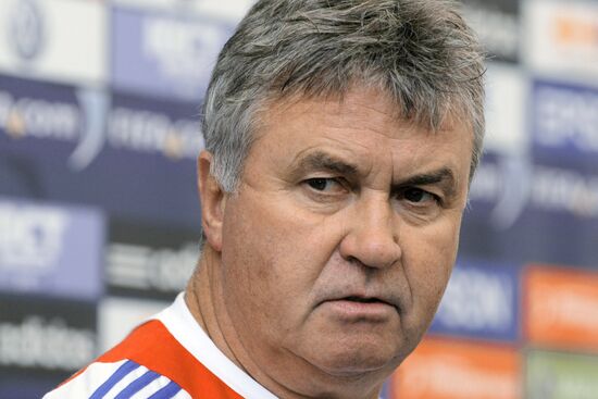 Russian national football team's head coach Guus Hiddink