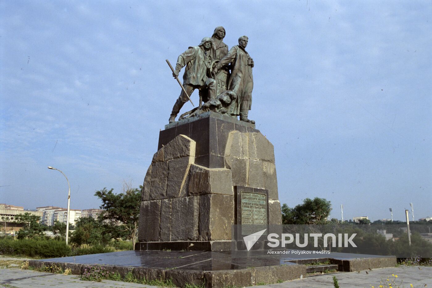 Monument to crew of URUP seiner in Novorossiysk