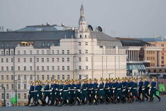 Rehearsal of Military Music Festival Spasskaya Tower