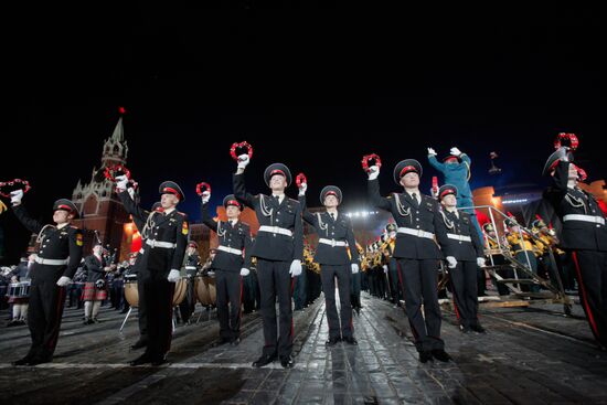 Rehearsal of Military Music Festival Spasskaya Tower