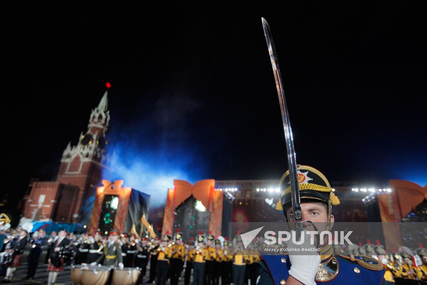 Rehearsal of Military Music Festival Spasskaya Tower