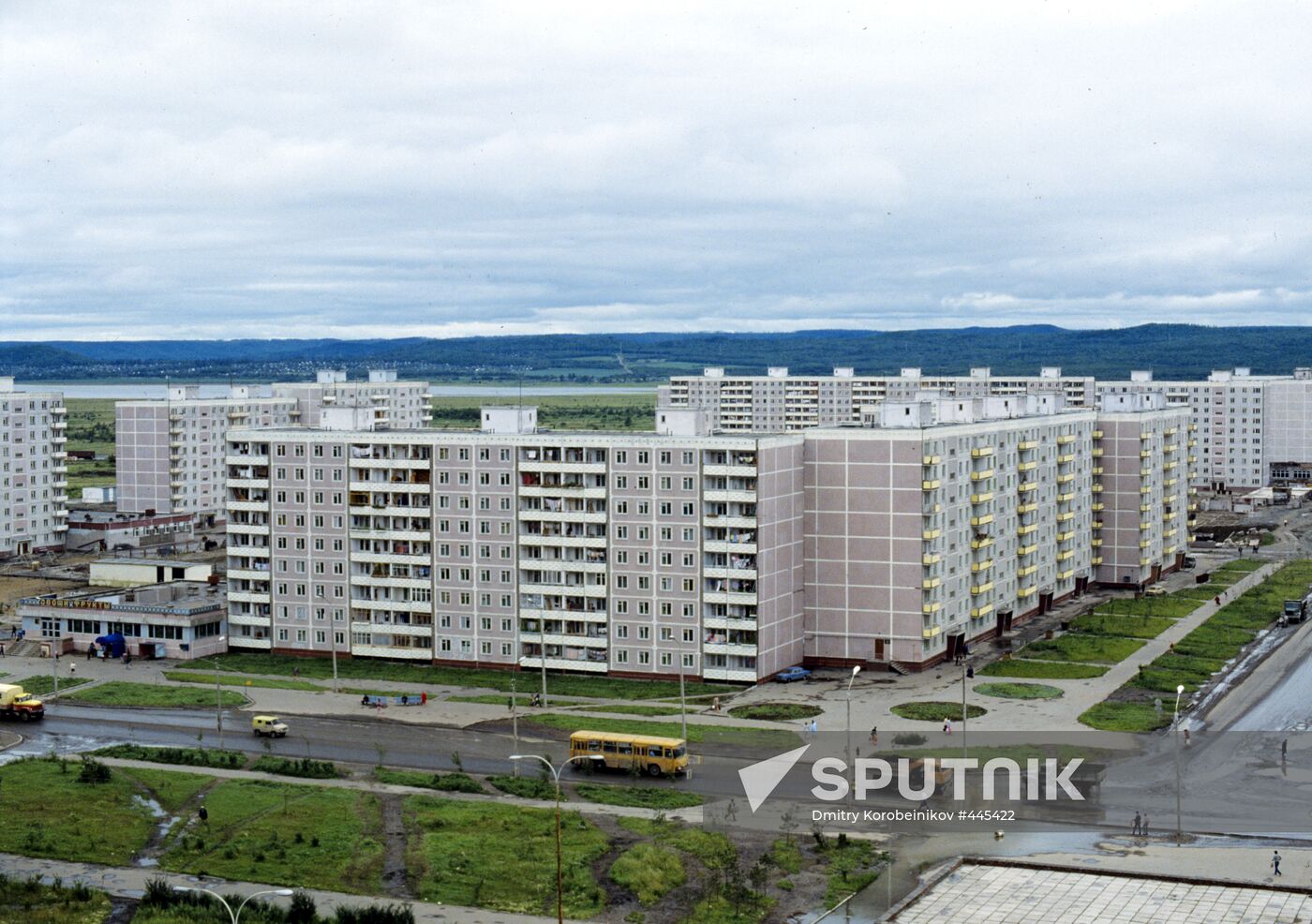 Residential area in Komsomolsk-on-Amur