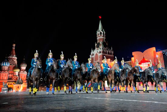 Rehearsal of Military Music Festival Spasskaya Tower