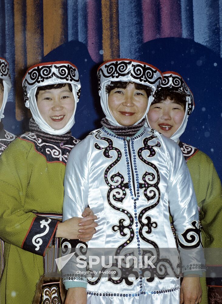 Members of folk dance group Rassvet (Sunrise)