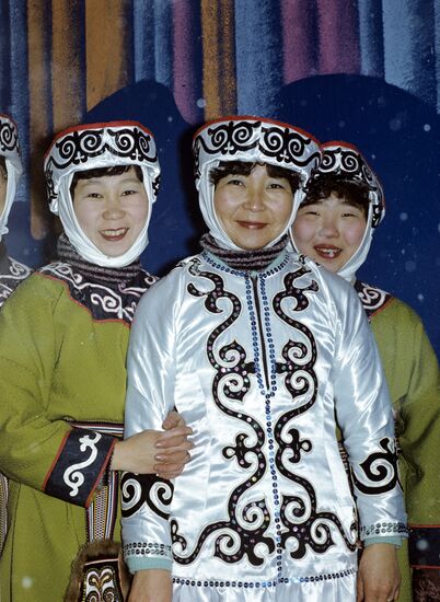 Members of folk dance group Rassvet (Sunrise)