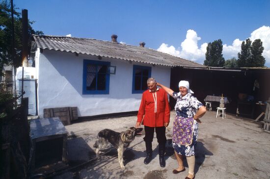 Cossack Lukin and his wife