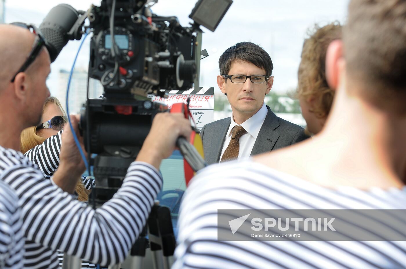 Denis Burgazliev. Filming the movie "Redress"