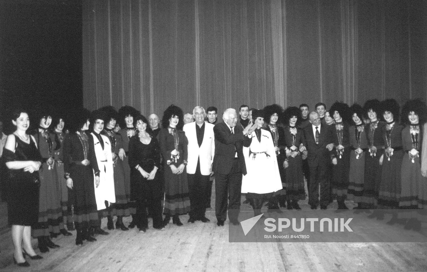 Romanian President Ion Iliescu visits Georgia