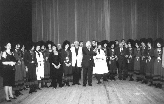 Romanian President Ion Iliescu visits Georgia