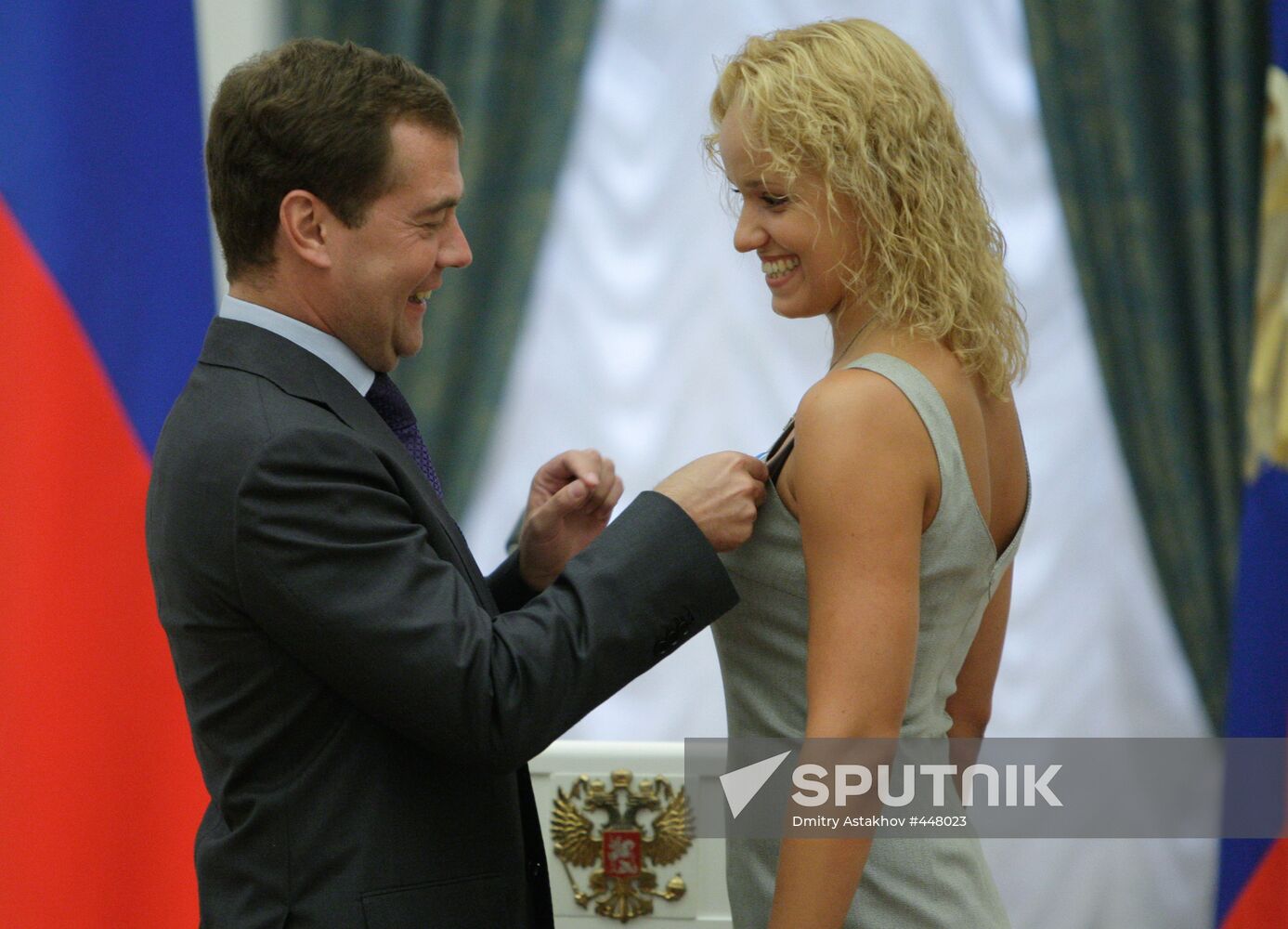 Russian President awards 2008 Olympic Games winners at Kremlin