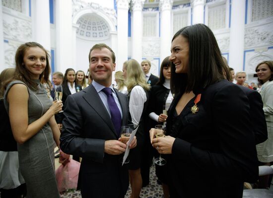 Russian President awards 2008 Olympic Games winners at Kremlin