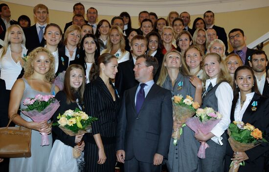 Russian President awards 2008 Olympic Games winners at Kremlin