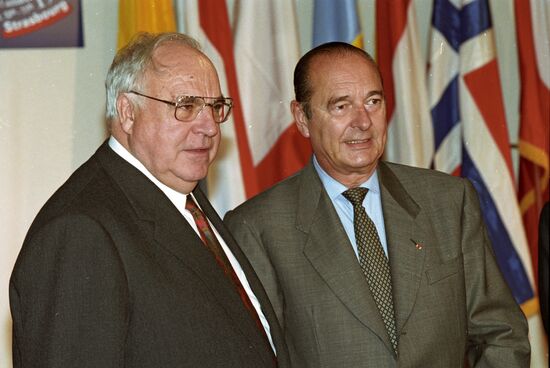 Helmut Kohl and Jacques Chirac