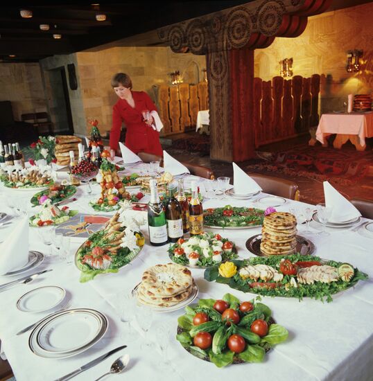 Banquet room of Leningrad Hotel in Makhachkala