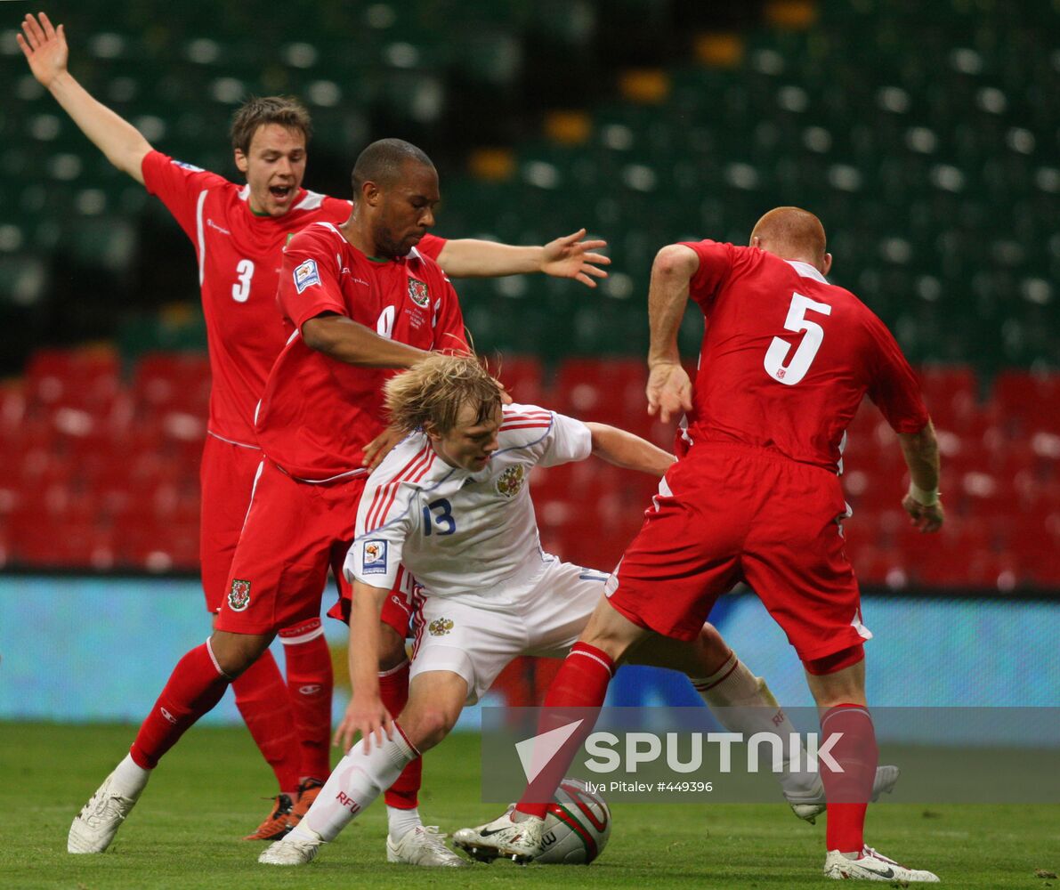 Russia beats Wales 3-1 in 2010 World Cup qualifier