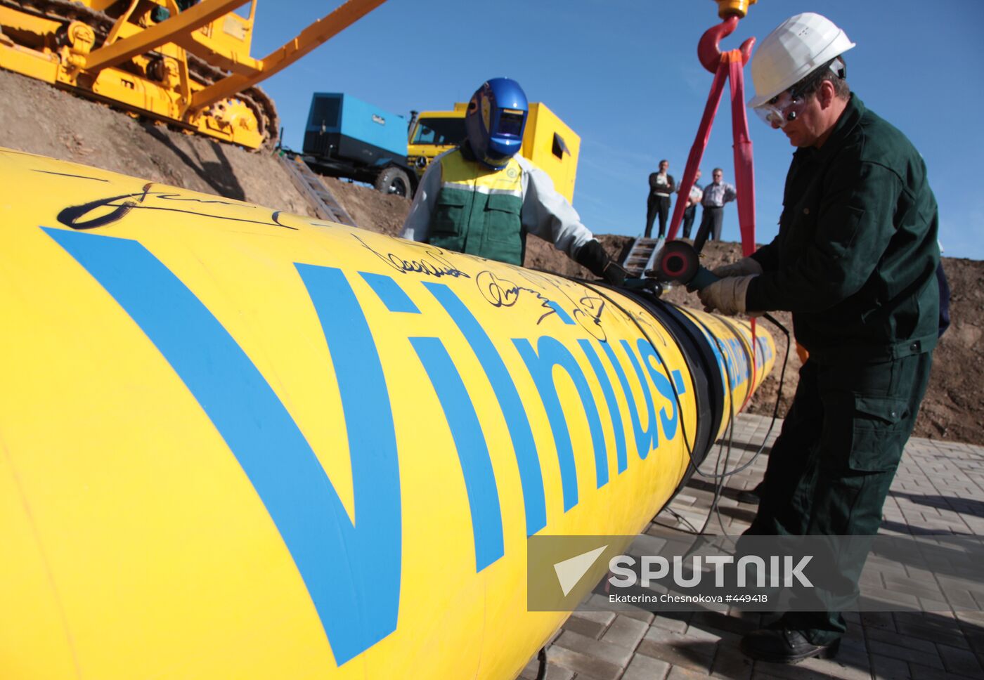 Welding ceremony of Shakyai joint of gas pipeline in Lithuania