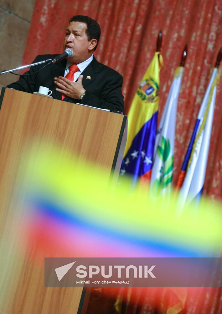 Venezuelan President Hugo Chavez in Moscow