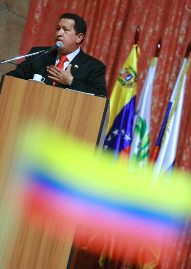 Venezuelan President Hugo Chavez in Moscow