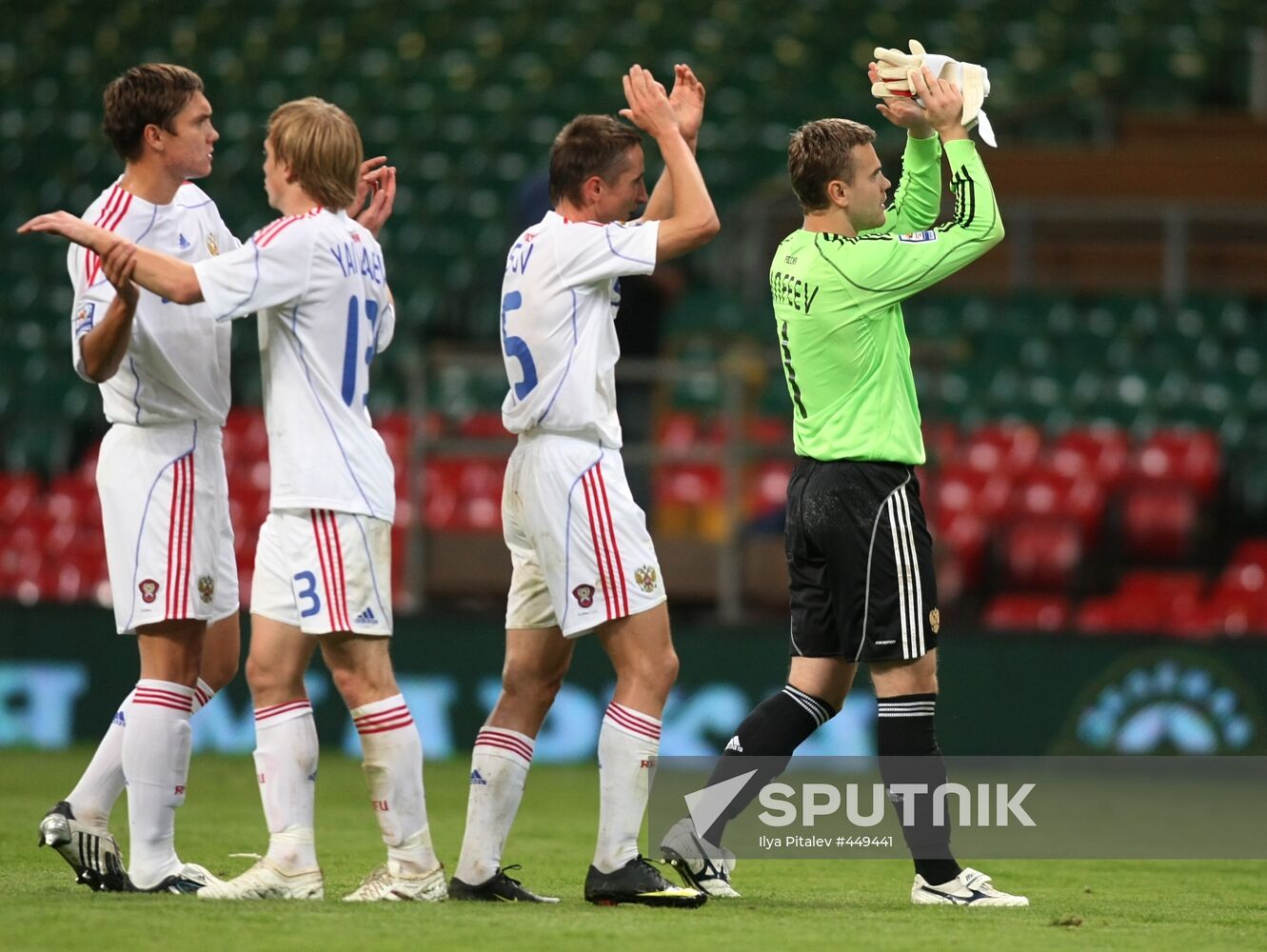 Football. FIFA World Cup 2010 qualifier. Wales vs Russia