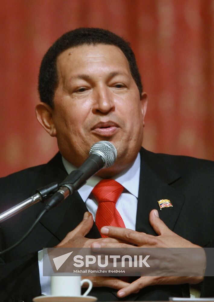 Venezuelan President Hugo Chavez in Moscow