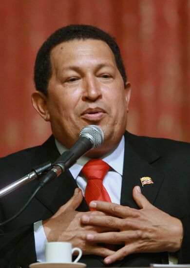 Venezuelan President Hugo Chavez in Moscow