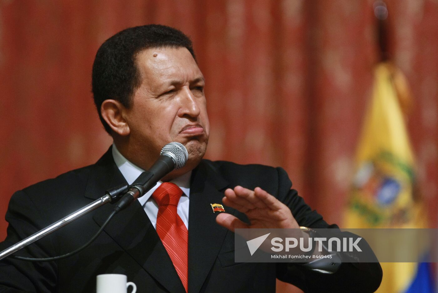 Venezuelan President Hugo Chavez in Moscow
